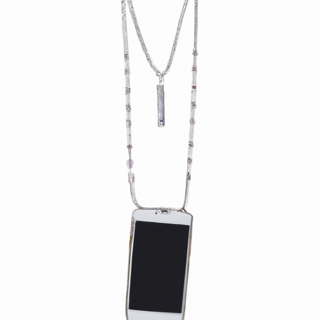 mobile phone holder, necklace, hands-free, convenient, fashionable