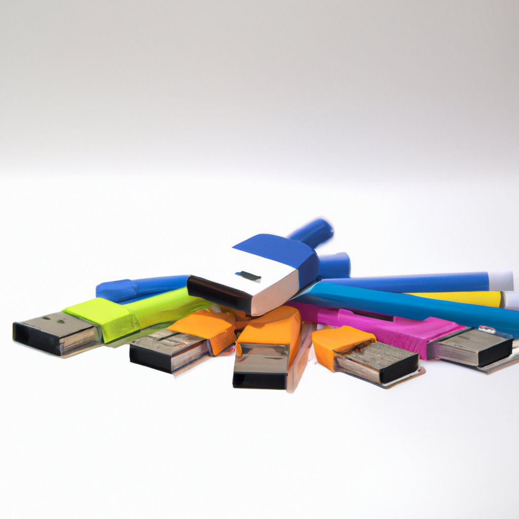 USB, Charging, Color, Pencil, Set